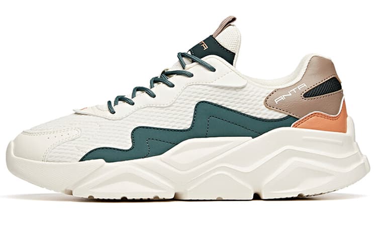 ANTA Chunky Sneakers Men Low-Top White/Linen Gray 2
