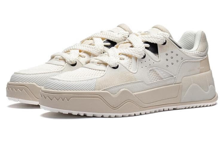 LINING CF Skateboard Shoes Men Low-Top Ecru 4