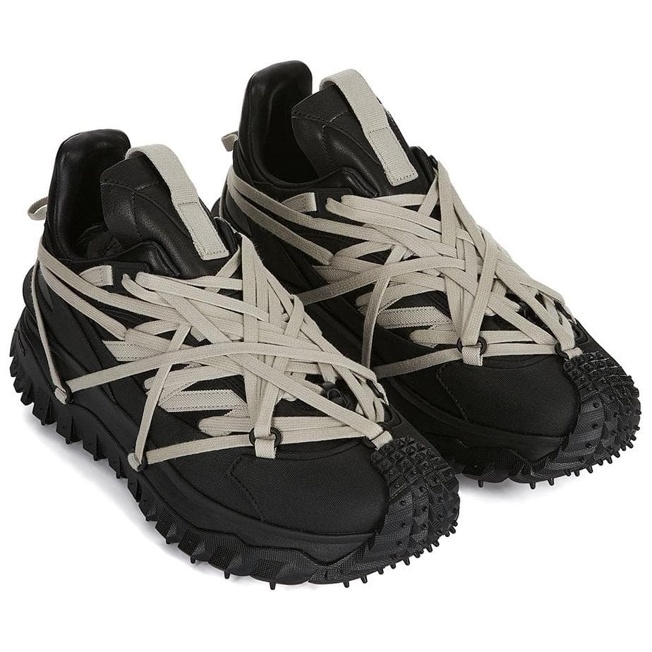 RICK OWENS x Moncler Trailgrip Low-Top Casual Shoes Unisex Black 5