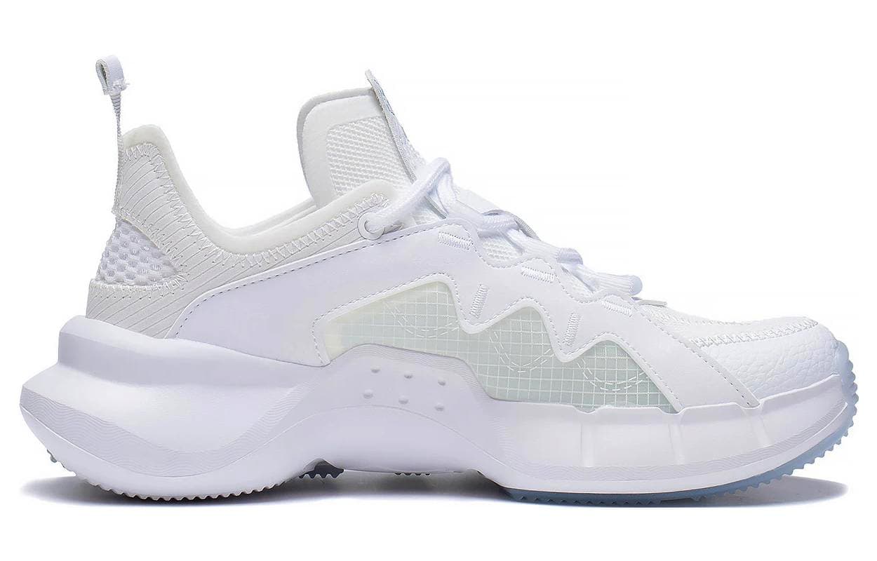 LINING Enlightenment 2.3 Lite Vintage Basketball Shoes Men Low-Top Standard White 4