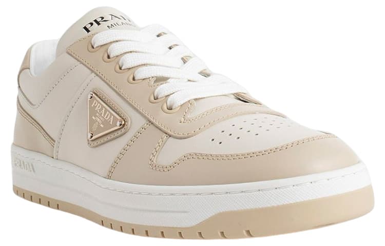 PRADA Downtown Leather Sneakers 'Beige' Women's 6