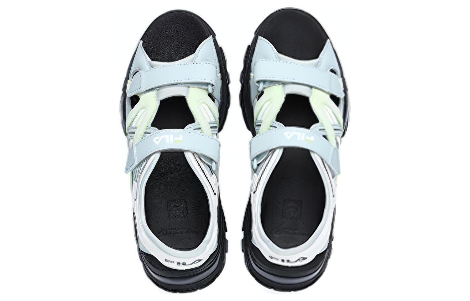 FILA Fishbone Beach Sandals Women's White/Green 6