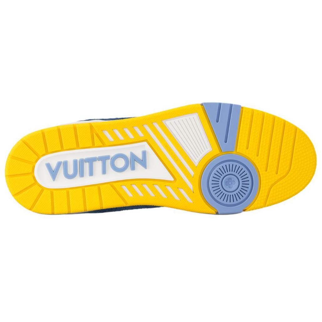 LOUIS VUITTON Trainer Low-Top Skateboard Shoes Men's Blue 3