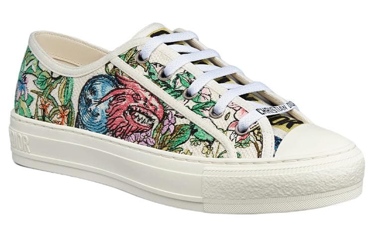 DIOR Walk'n'DIOR Canvas Shoes Women's Low-Top White 5