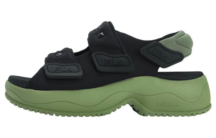 FILA Puff Sandals 'Black Green' Women's 2