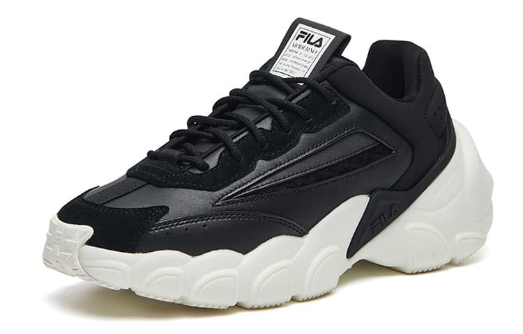 FILA Heritage-Fht Comfort Breathable Low Top Casual Dad Shoes Women's Black 3