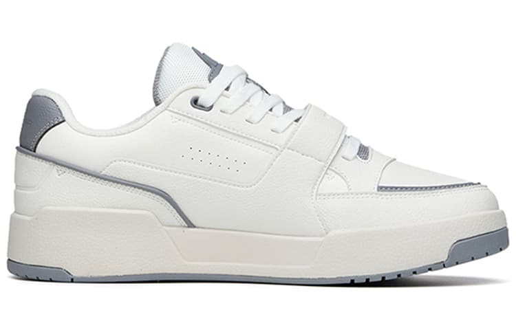 Anta Life Collection Durable Breathable Low-Top Skateboard Shoes Men's White Gray 4