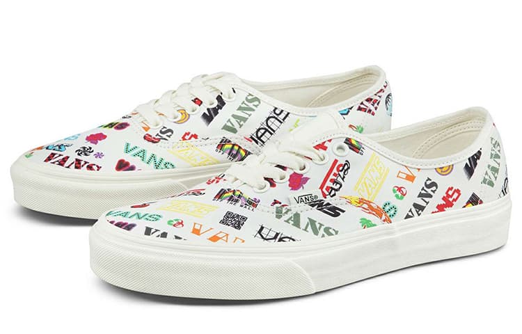 Vans Authentic Breathable Lightweight Low Top Casual Skate Shoes Unisex White Multi Color 4