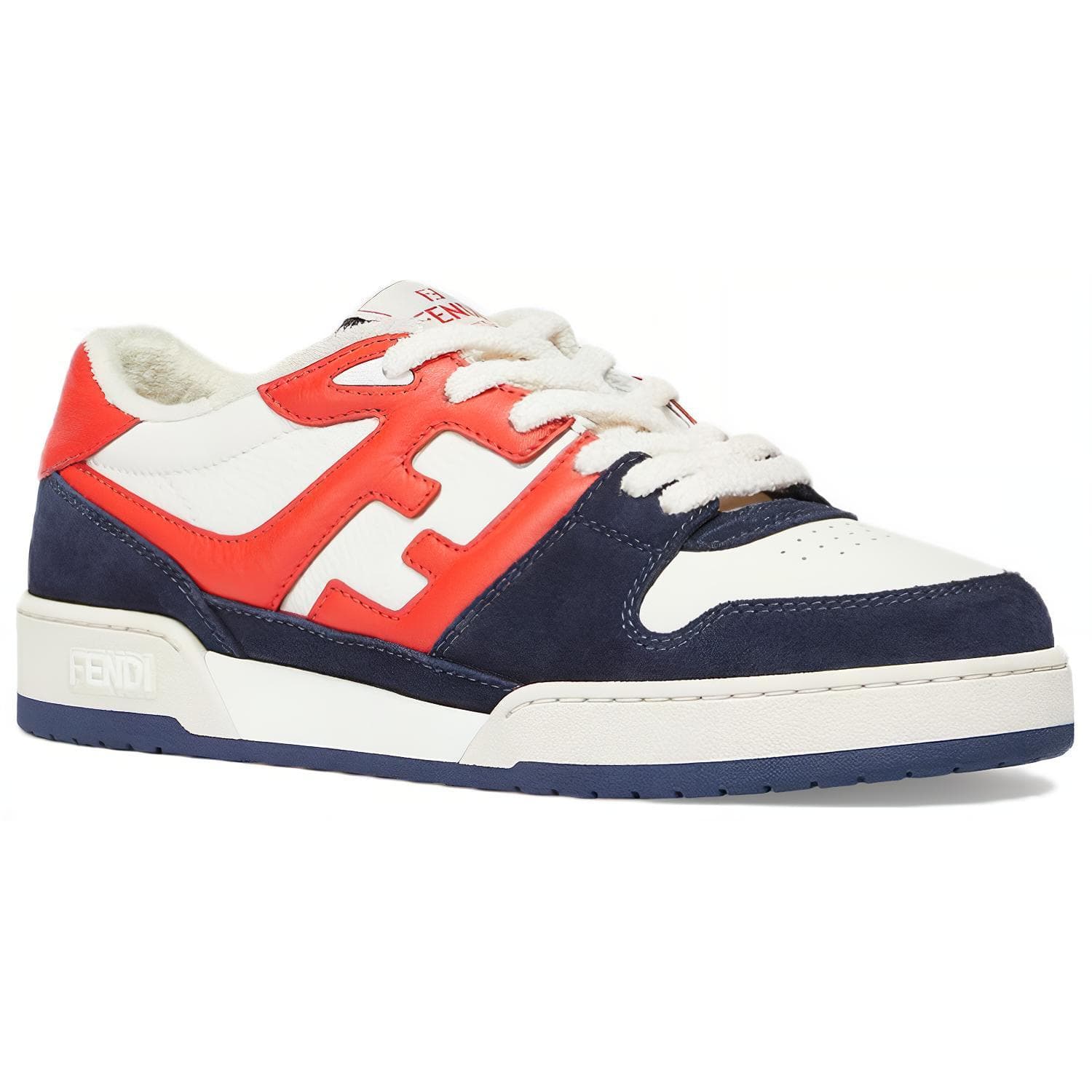 FENDI Match Low Top Suede 'Navy Orange' 4