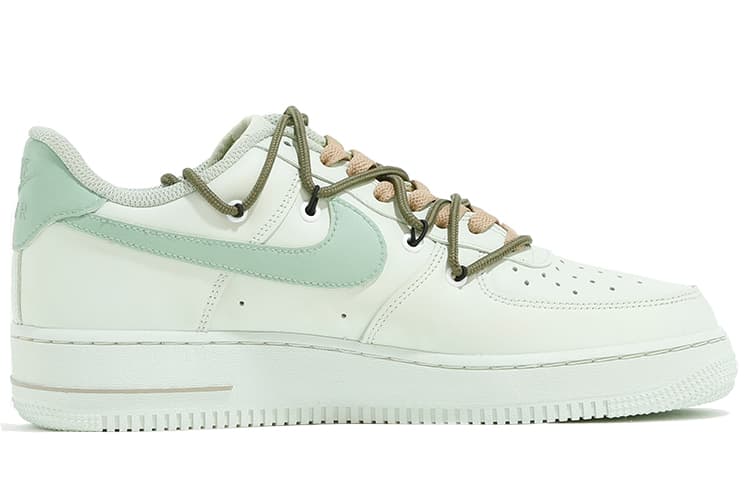 Nike Air Force 1 Low Anti-Slip Wear-Resistant Low-Top Skateboard Shoes Men's Green Brown 3
