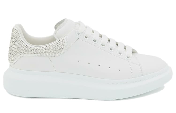 Alexander McQueen Oversized Crystal embellished Sneakers 'White' 4