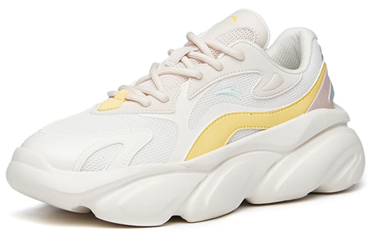ANTA Life Collection Chunky Sneakers Women's Low-Top White Yellow 5