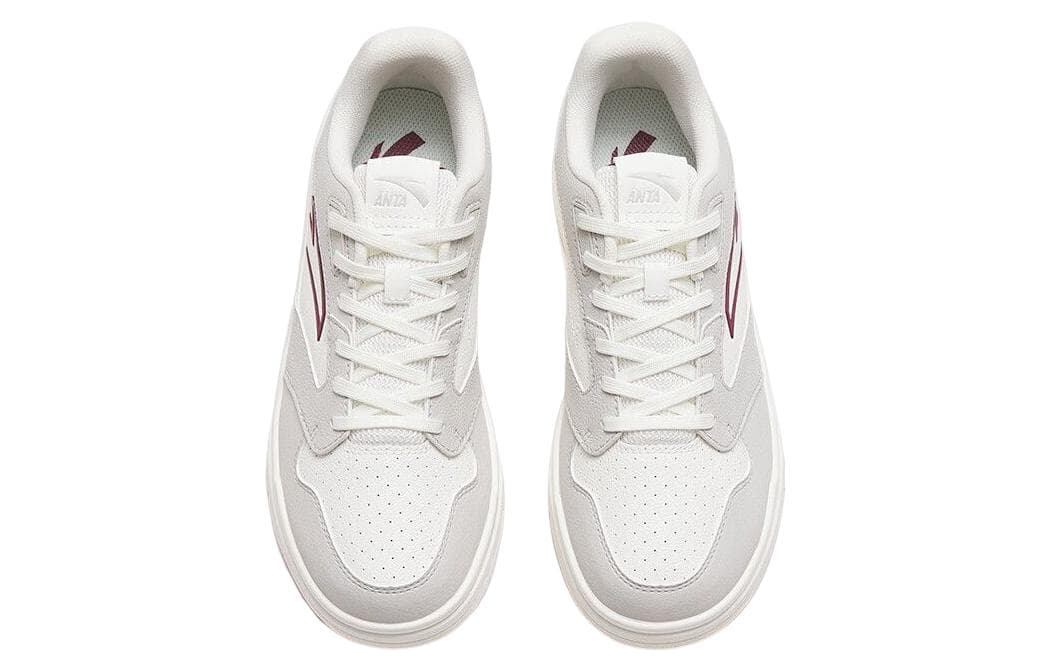 Anta Street Naughty Anti-Slip And Wear-Resistant Lightweight Low-Top Skateboard Shoes Women's Gray White 5