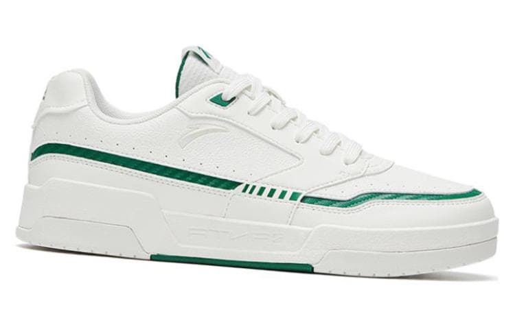 Anta Slip-Resistant Cushioning Abrasion-Resistant Low-Top Skateboard Shoes Men's Ivory White Turquoise 3