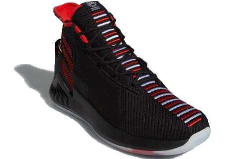 adidas Derrick Rose 9 Black White Red 6