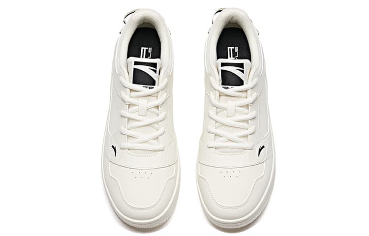 Anta Life Collection Slip Resistant Coverage Low Top Skateboard Shoes Men's White Black 6