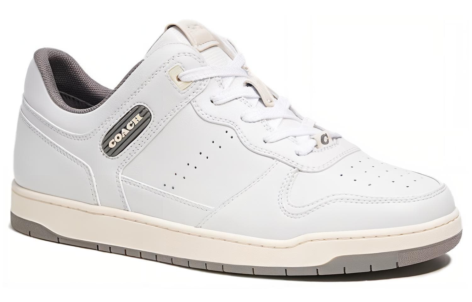 COACH C201 Low-Top Stylish Skateboarding Shoes Men's White 6