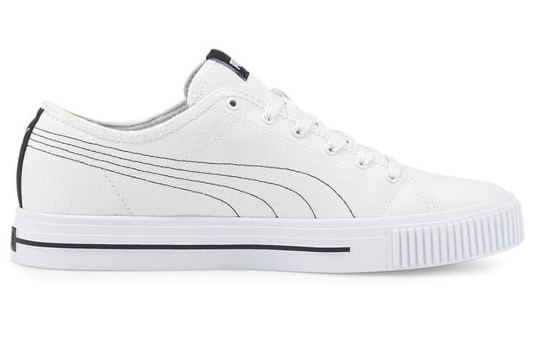 PUMA Ever Cv Casual Skateboarding Shoes Unisex White Black 4