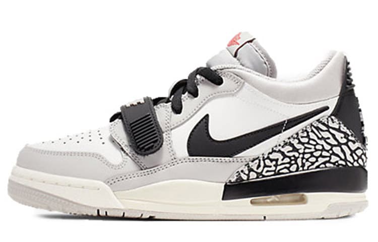 Jordan Legacy 312 Low Tech Grey Fire Red Black GS 2