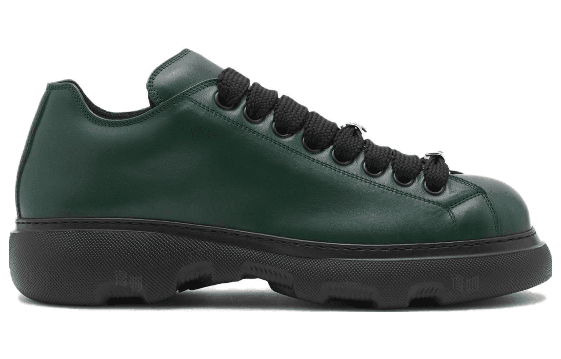 Burberry Leather Versatile Comfortable Simple Lightweight Low-Top Casual Shoes Men's Vine Green 4