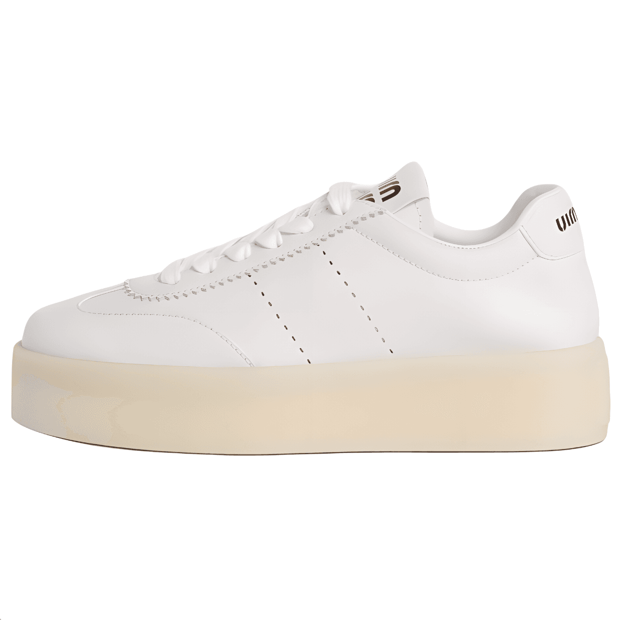 MIU MIU Low Top Skateboard Shoes Women's White 2