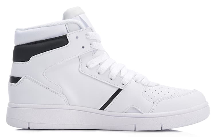 LINING Skateboard Shoes Women's High-Top White Black 4