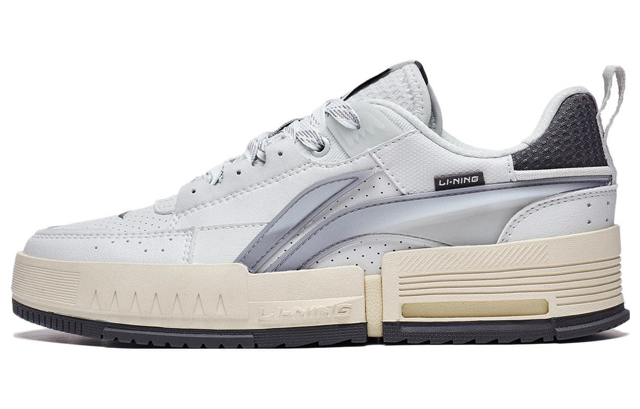 LiNing Lining Is Anti-Slip Wear-Resistant Low-Top Casual Shoes Women's White Gray 2