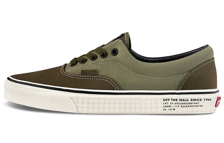 Vans Era 66 Supply Retro Color Block Low Top Skateboarding Shoes Unisex Gray Green