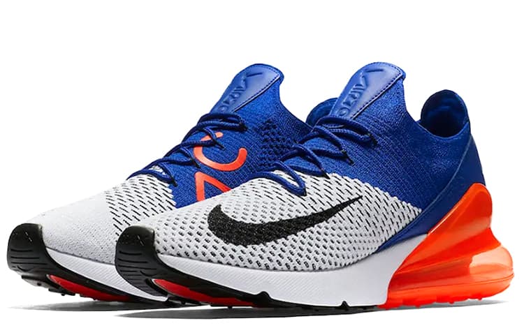 Nike Air Max 270 Flyknit Racer Blue Total Crimson 6