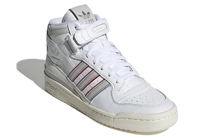 adidas originals Forum Mid White Grey Red 5