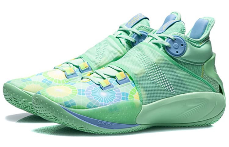 LINING SONIC 9 Basketball Shoes Men Mid-Top Mint Green 5
