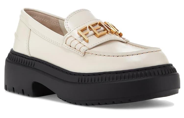 FENDI Fendigraphy Platform Shoes Women's White 4