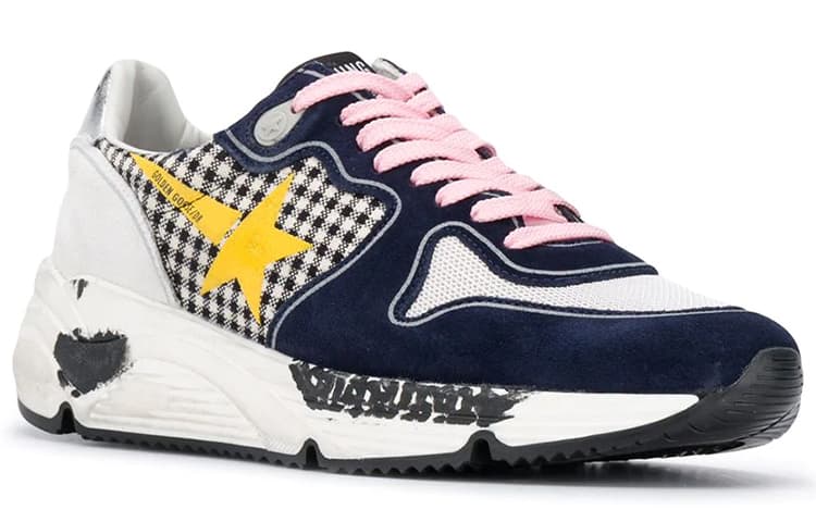 Golden Goose Running Sole Casual Shoes Women's Low-Top White/Blue 5
