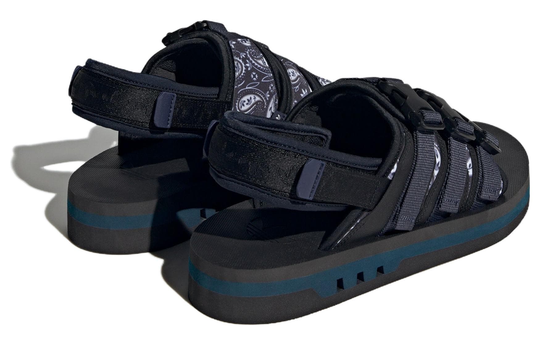 Adidas Originals AdiSTRP Sandals 'Black Grey Blue' 5