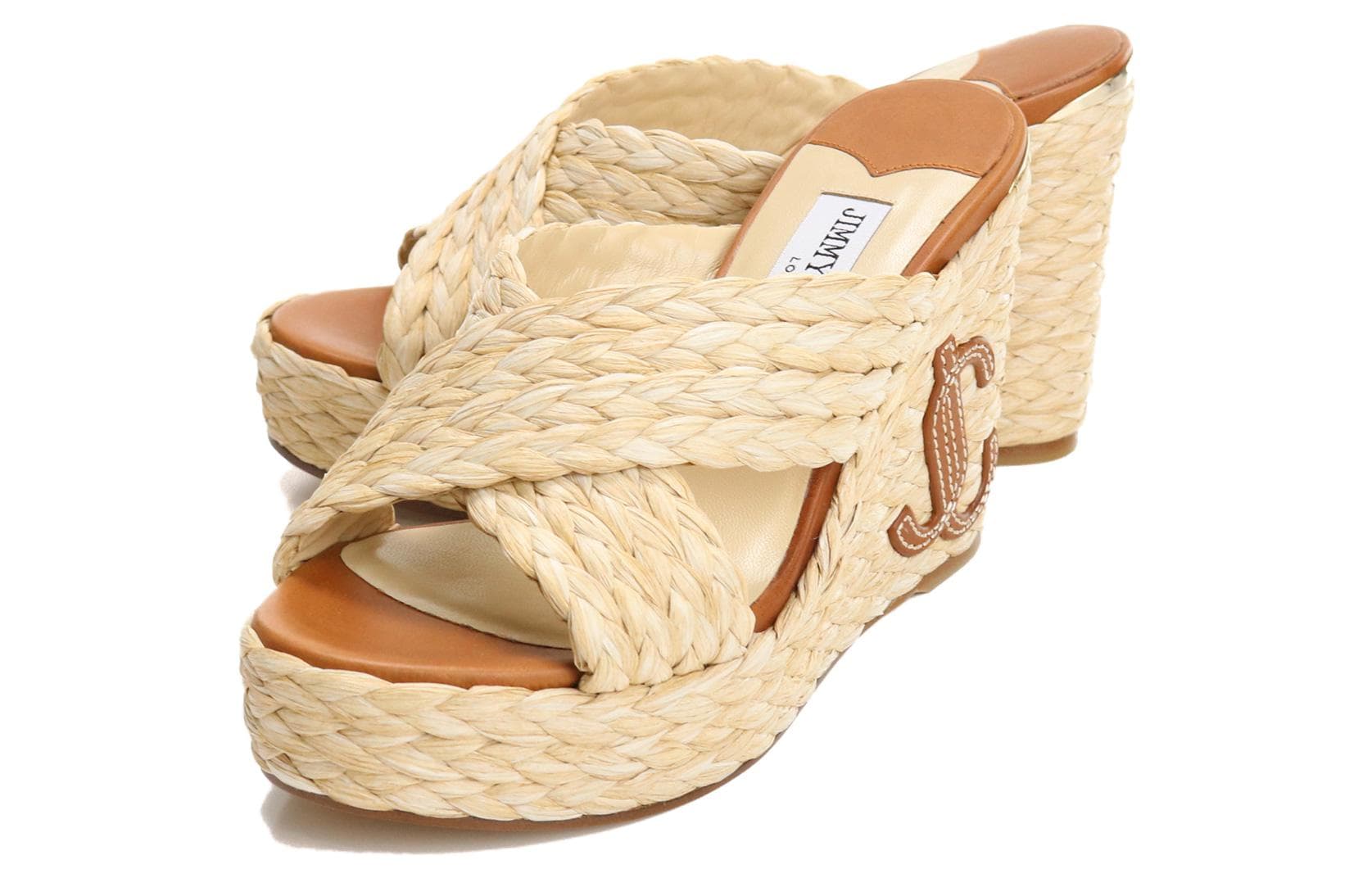 Jimmy Choo Slip-On Sport Slide Sandals Women's Beige 5