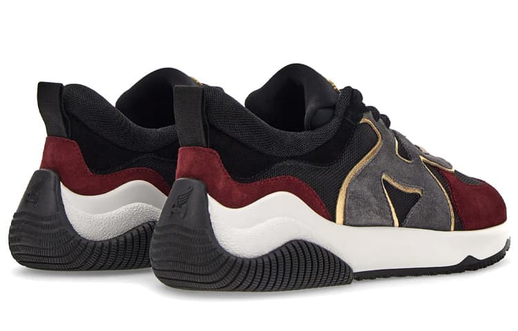 HOGAN H597 Casual Shoes Women's Low-Top Black Gray Red 6