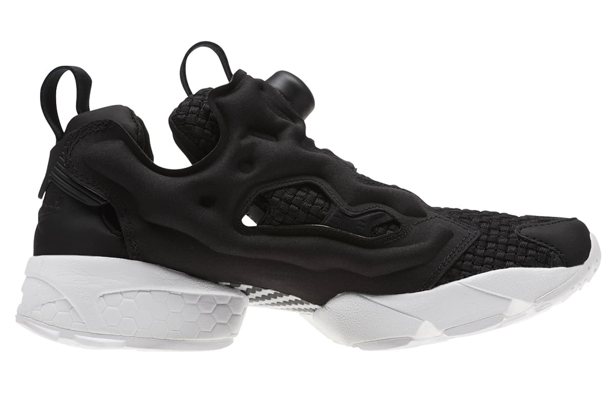 Reebok Instapump Fury Woven Running Shoes Black/White Women's 3