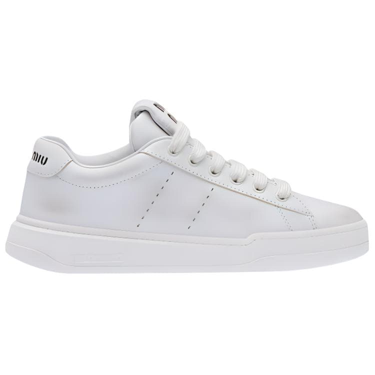 MIU MIU Low Top Stylish Skateboarding Shoes Women's White 3