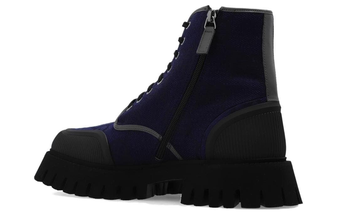 GUCCI Lace Up Boot 'Maxi Gg   Navy' 5