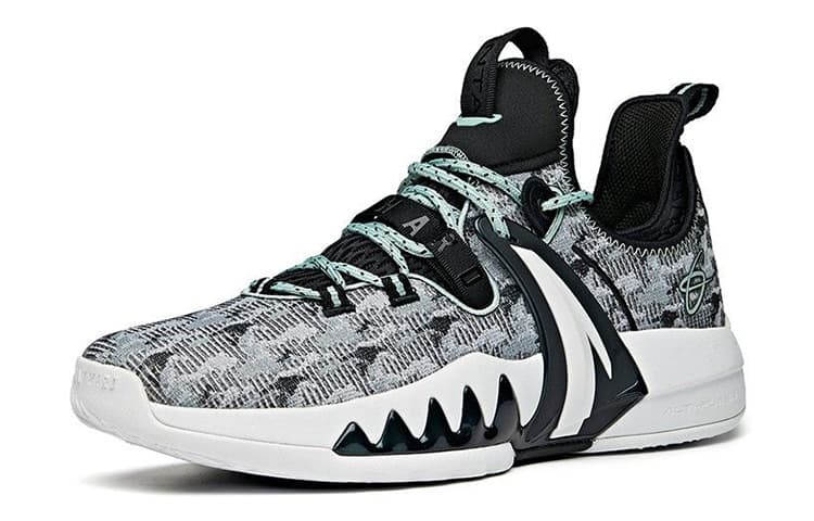 ANTA GH2 Basketball Shoes Men Low-Top Black/Mist Gray/Light Smoke Green 3