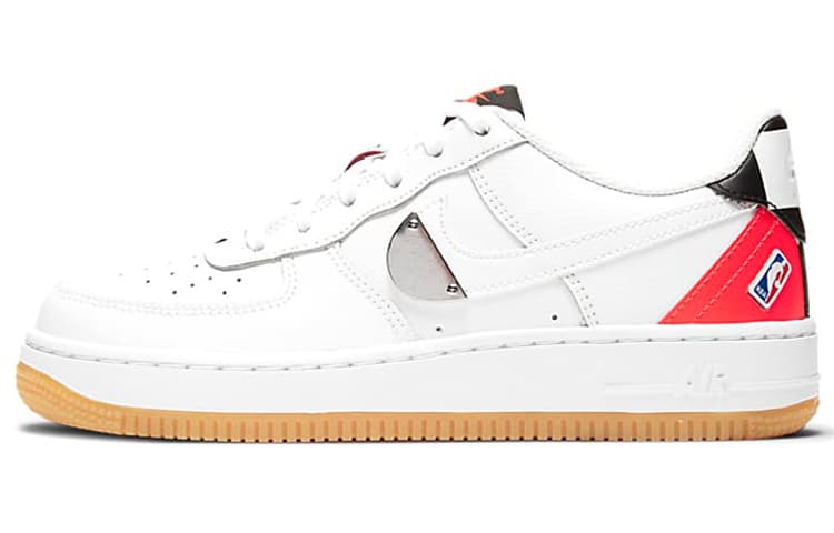 Nike Air Force 1 LV8 NBA White Crimson Gum GS 2
