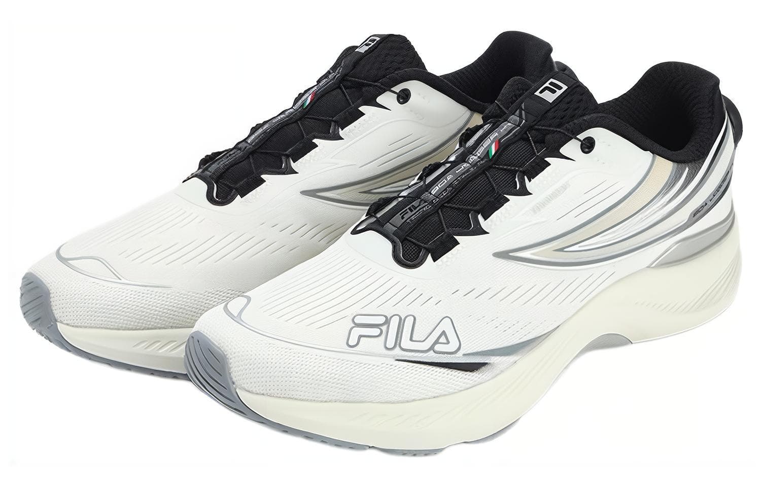 FILA BOA JOGGER M'S Anti-Slip Wear-Resistant Low-Top Running Shoes Men's Black White 6
