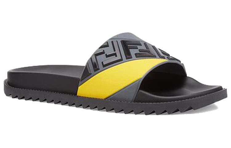 FENDI Slides Multicolor Grey Yellow 5