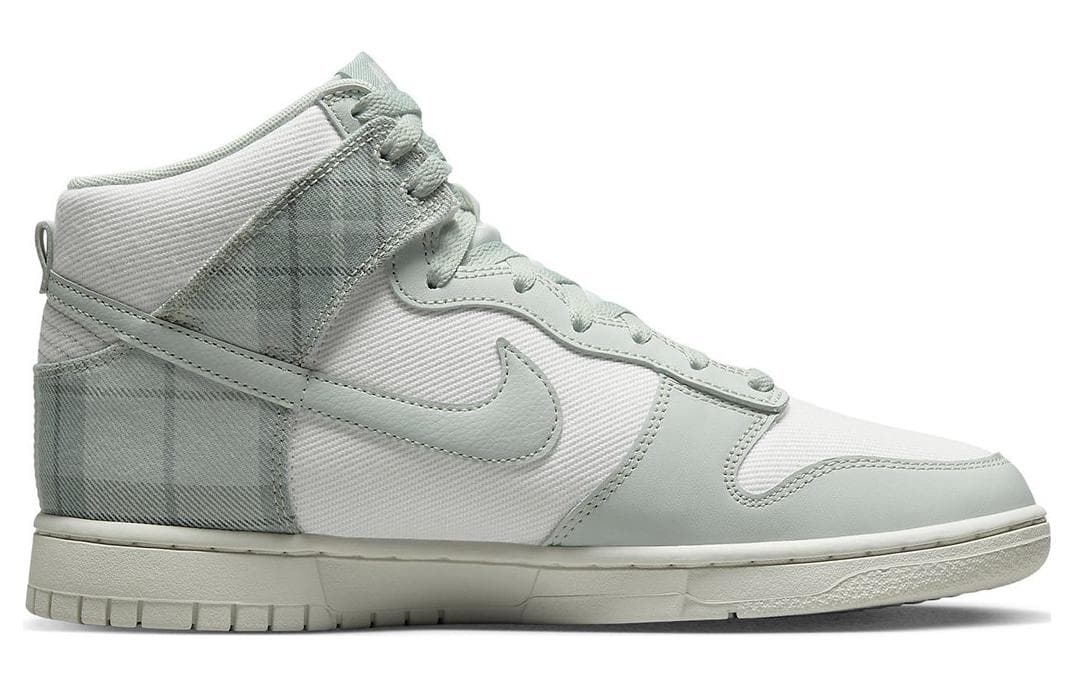 Nike Dunk High Se Tartan Plaid White Light Green 3