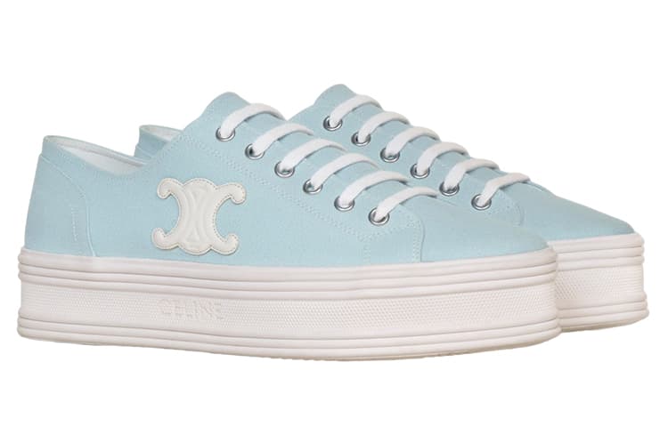 CELINE Jane Stylish Skateboarding Shoes Women's Light Blue 6