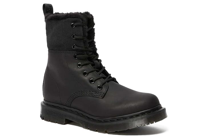 Dr.Martens 1460 Kolbert Wintergrip Faux Fur Lined Boots 'Black' Women's 3