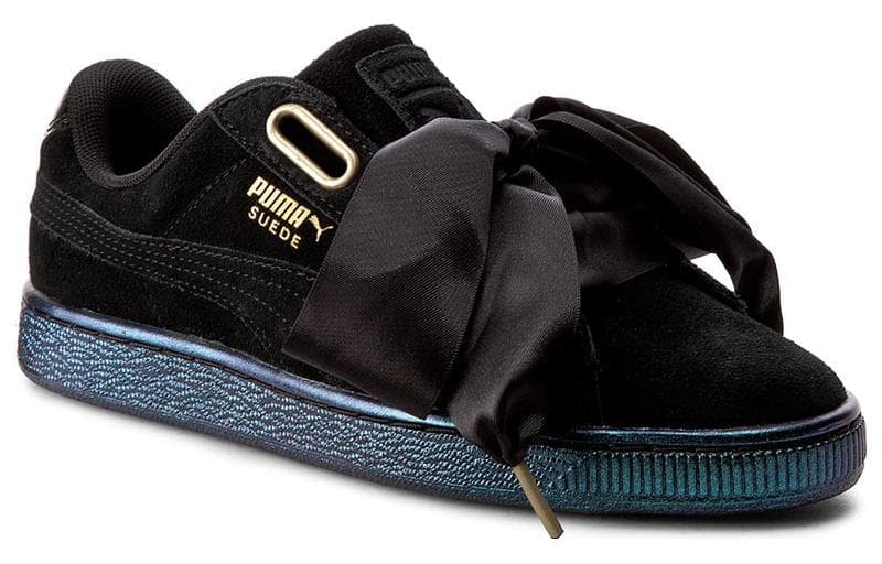 PUMA Suede Heart Satin Black 5