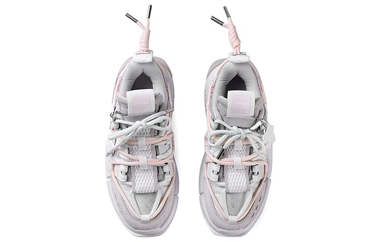 LiNing Pan Gu Trek Casual Shoes Women's Low-Top Pink Apricot 6