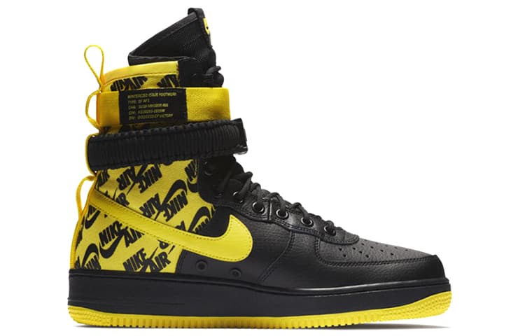 Nike Sf Air Force 1 High Black Dynamic Yellow 4
