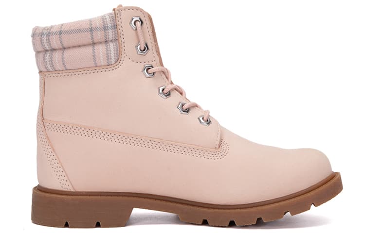 Timberland Lindon Woods 6 Inch Waterproof Boot 'Pink Nubuck And Printed Collar' Women's 4